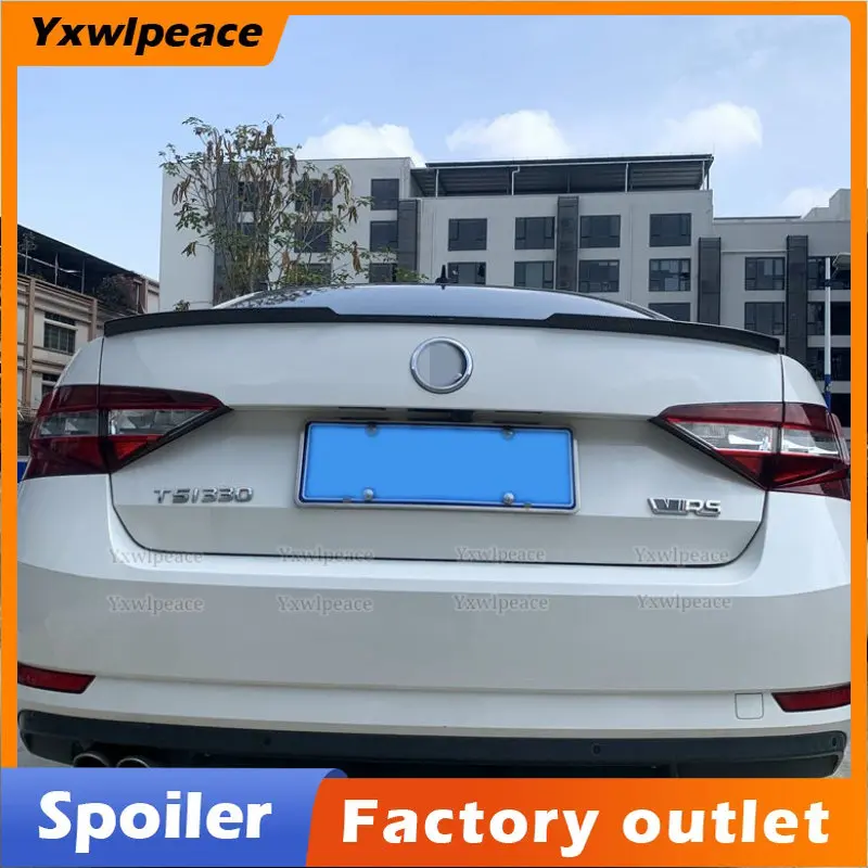 

For Skoda Superb 2016 2017 2018 2019 ABS Material Unpainted Color Trunk Lip Spoiler Trunk Wing Car Accessories
