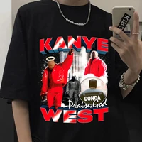 2022 new hip hop rapper t shirt kanye west 90s vintage graphics tee shirt oversize 100 cotton t shirts streetwear men t shirt
