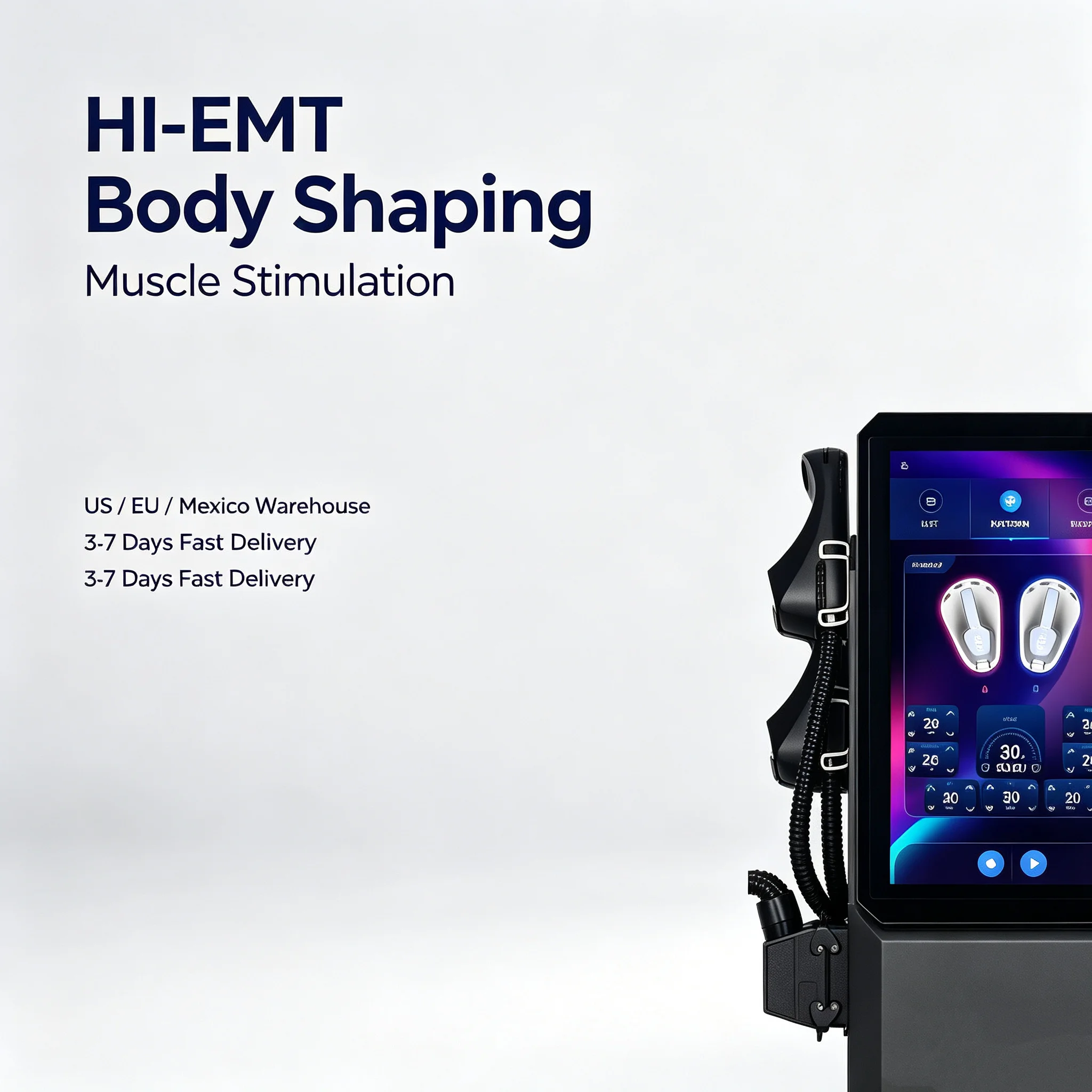 Фото Новая усовершенствованная модель MYOslim PRO 6500W NEO Nova: аппарат для коррекции фигуры, EMS, EMT, RF, стимулятор тазового дна, для подтяжки ягодиц, салонное оборудование №1