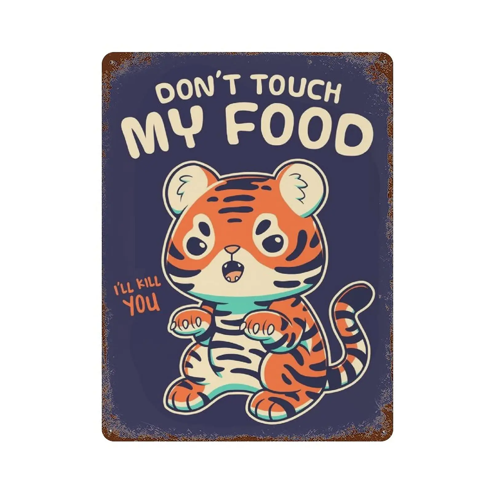 

Металлический жестяной знак Dreacoss, новый постер в ретро стиле, железная живопись, милый тигр куб Кот Foodie жестяной знак, таблички для украшени...