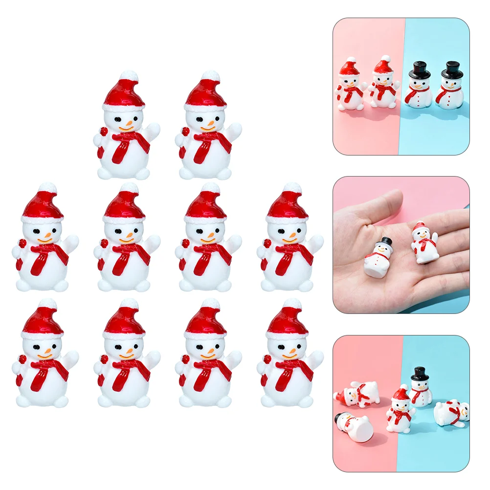 

Snowman Mini Christmas Figurines Miniature Resinornaments Diy Ornament Landscape Crafts Micro Adornment Miniatures Craft Snow