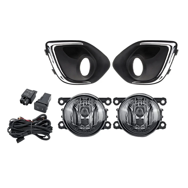 

Fog Lights Headlight For Mitsubishi ASX RVR Outlander Sport 2013-2015 Foglight Grilles Harness Switch Kit