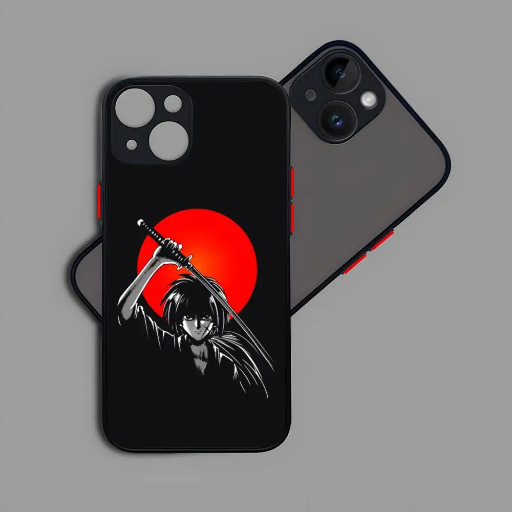 Чехол для телефона Potdemiel-Himura Kenshin матовая прозрачная задняя крышка iPhone 16 15 14 13 12 11