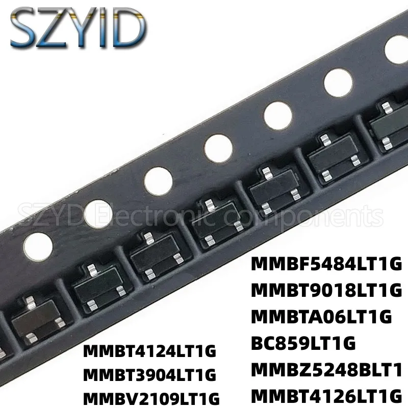 

100 шт. SOT23 MMBT4124LT1G MMBT3904LT1G MMBV2109LT1G MMBF5484LT1G MMBT9018LT1G MMBTA06LT1G bc859ltmmbz5248blt1 MMBT4126LT1G