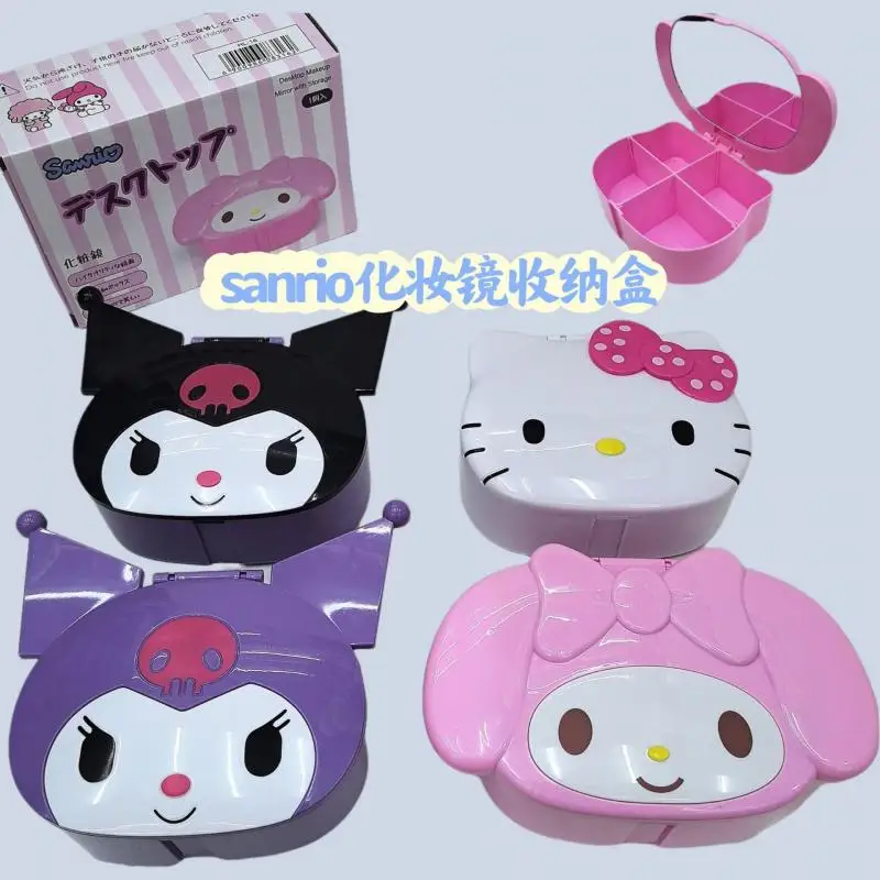 Зеркало для макияжа коробка хранения My Melody Kuromi настольный органайзер с милыми