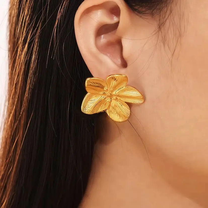 Liora модные серьги-гвоздики из нержавеющей стали 316L для женщин массивные серьги с