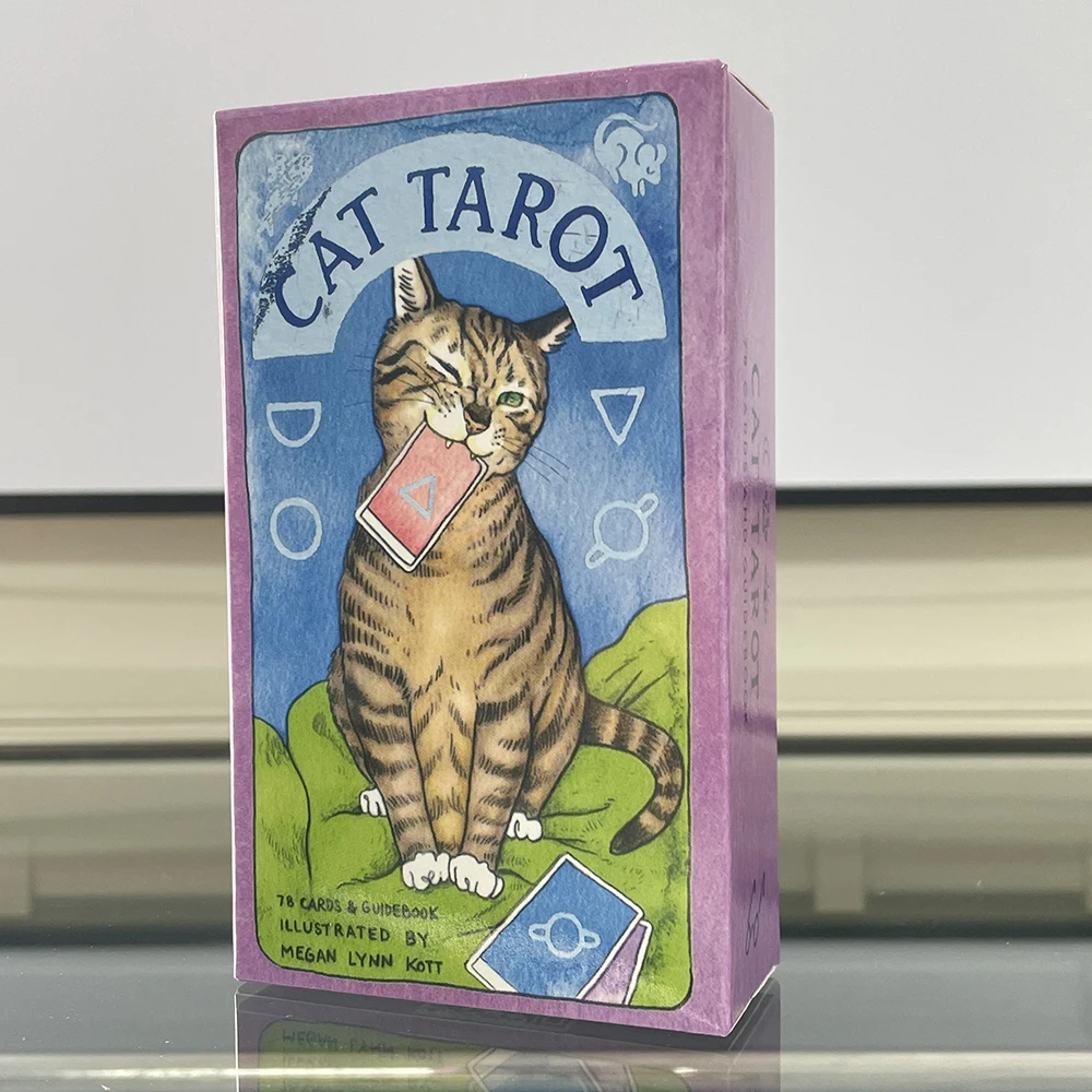 

Фотообои с изображением милого кота, карты, Таро, английская версия