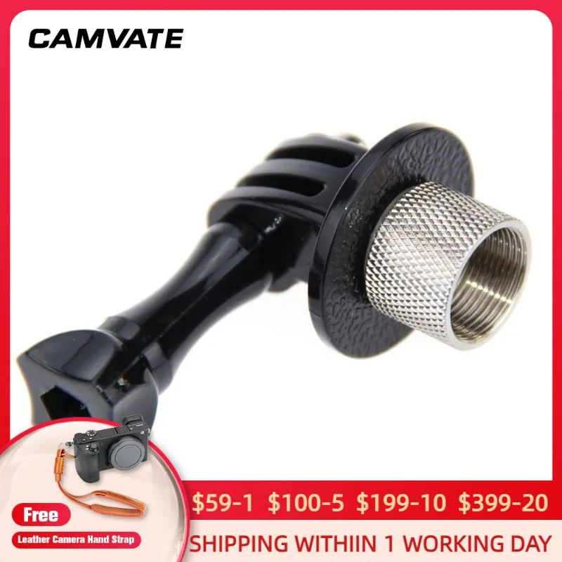 

CAMVATE Tripod Monopod Mount Adapter With 5/8"-27 Female Thread Adapter For GoPro HD HERO 1 2 3 4 C1253 Camera