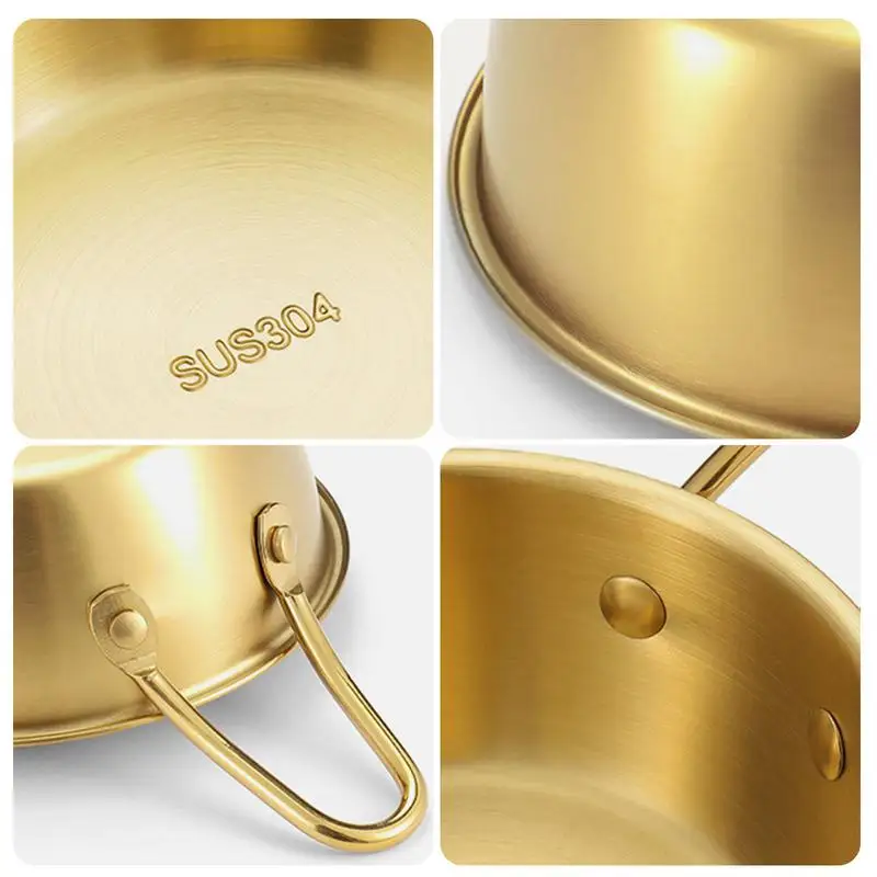 Кастрюля для кемпинга из нержавеющей стали с ручкой