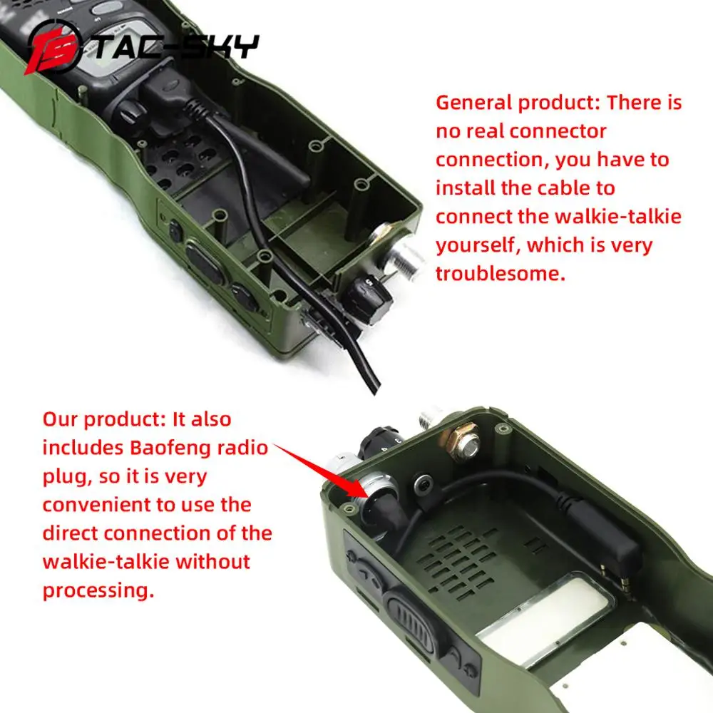 TS TAC-SKY Tactical Headset PTT 6 Pin U94 PTT+AN/PRC152 152A Military Radio Walkie Talkie Model Harris Virtual Chassis Dummy