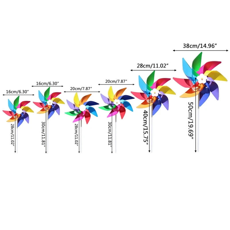 

57EE Plastic Colorful Windmill Wind Spinner Kids Toy Lawn Garden Yard Party Decor Outdoor Handmade