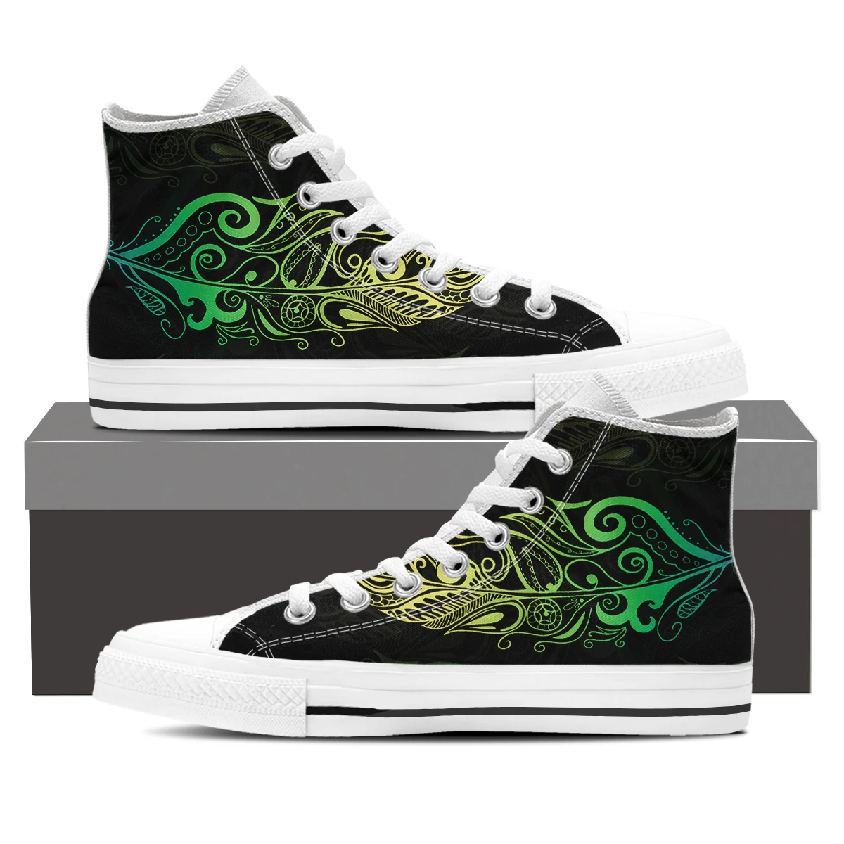 

ELVISWORDS Paisley Design High Top Women's Shoes Fashion Lace Up Shoes Vulanized Shoes Spring Casual Flat Shoes Zapatos