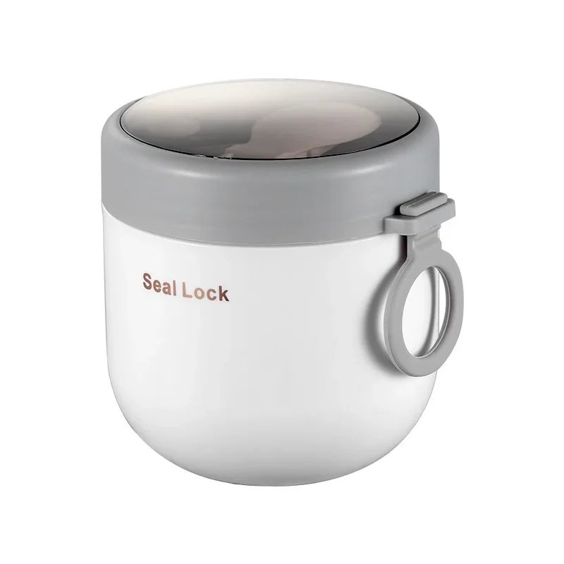 Портативная чашка для завтрака с крышкой и ложкой многофункциональная овсяной