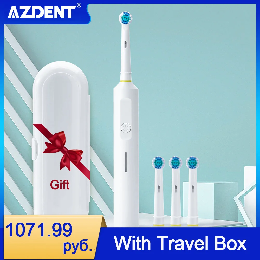 AZDENT Sonic Electric Toothbrush  3 Mode  Superior USB Charger Clean Tooth Brush with Travel Box Replacement Heads For Adults