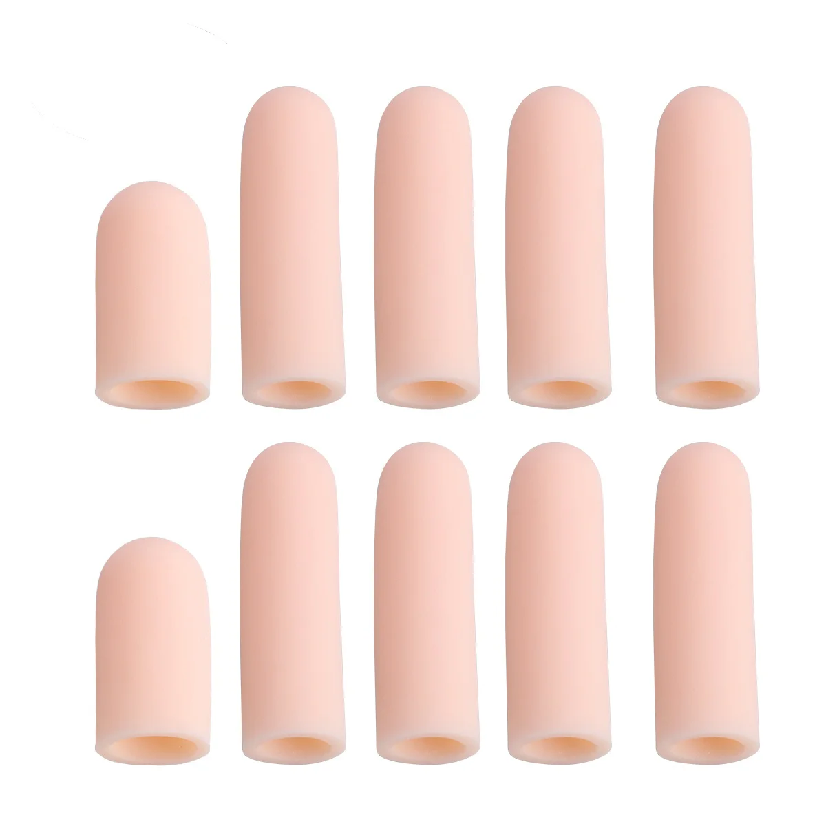 

10pcs Finger Cots Silicone Finger Protector Support Finger Sleeves for Cracked Skin Corn Blisters Callus Fingers