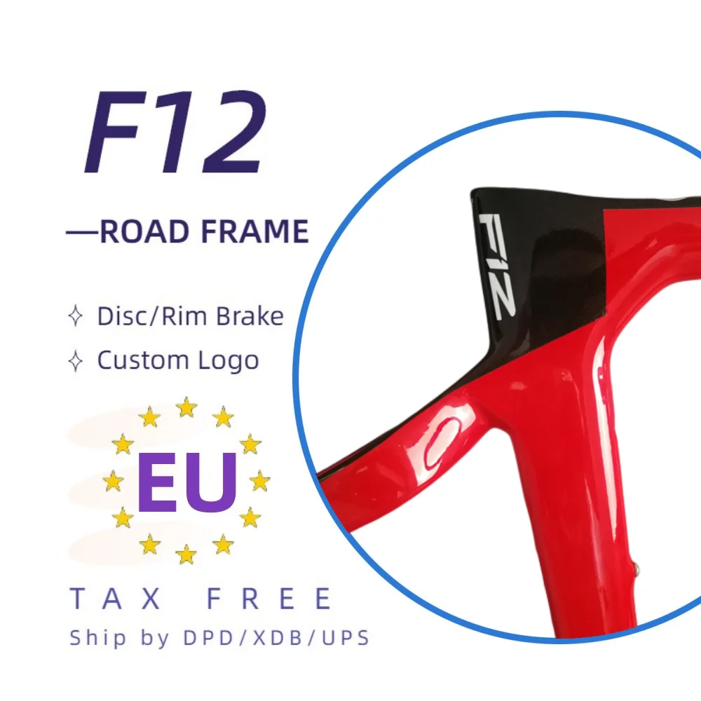 

F12 Bicycle Frame Road Carbon Frameset + Handlebar Carbon Bike Frame Carbon Fiber Road Bike Racing Frame Custom Logo