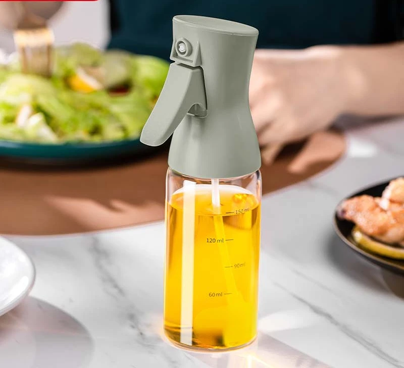 

Retail Sale Olive Oil Sprayer Bottle With Measurement Oil And Vinegar Dispenser Glass Oil Despenser Bottle Kitchen Home Cooking