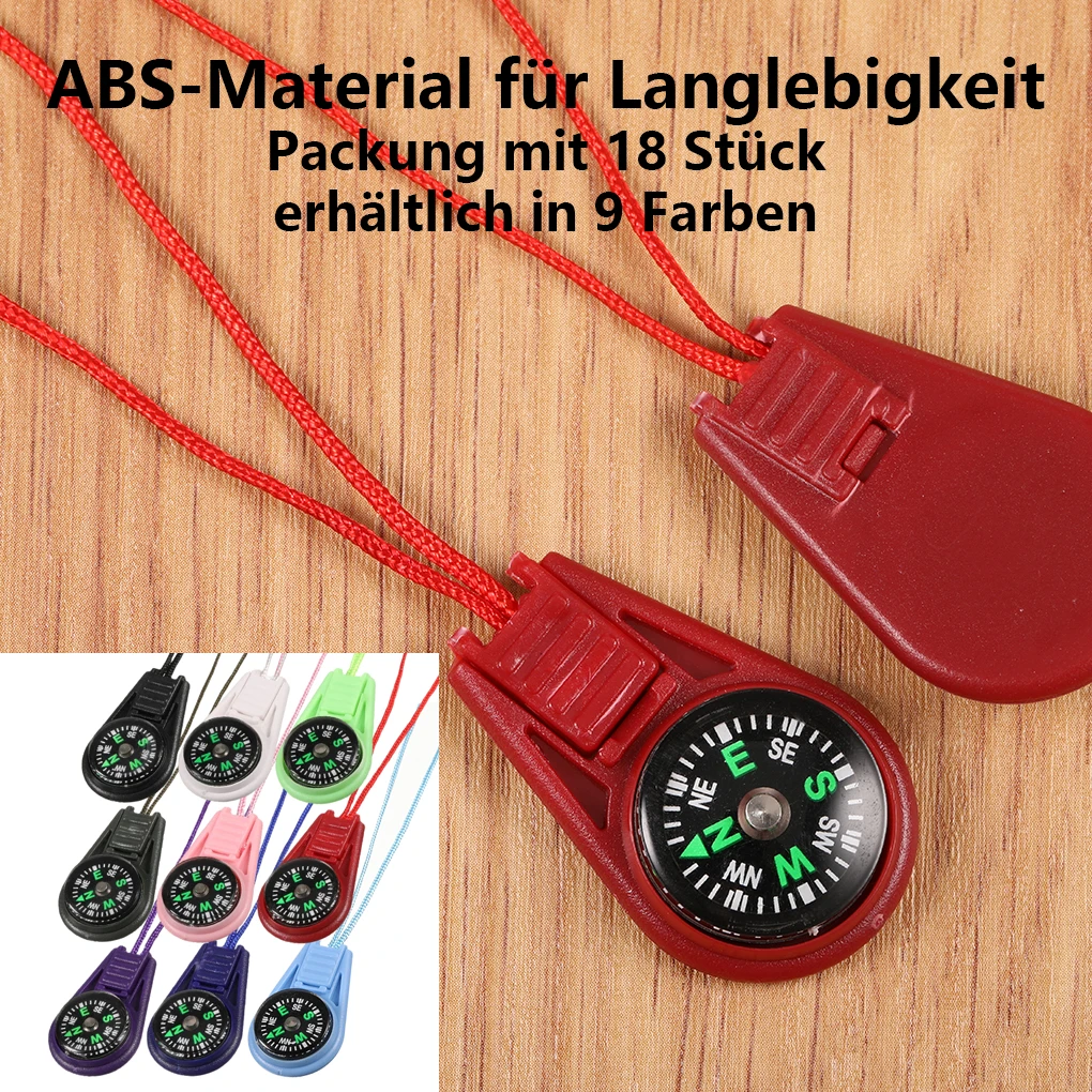 

18 Pieces Mini Compass for Beginners Survival Tool Outdoor Supplies