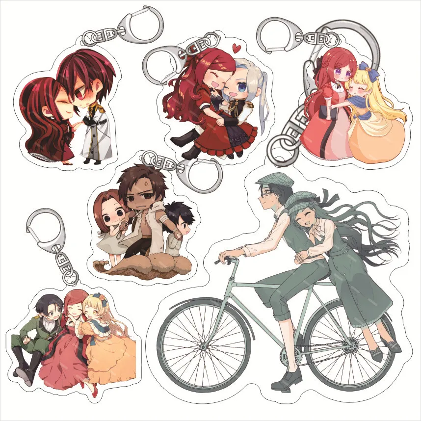 

Anime Evil Boss Queen Acrylic Keychains Cartoon Figure Junya Enoki Kikuko Inoue Key Chain Key Ring Fashion Car Bag Pendan Gifts