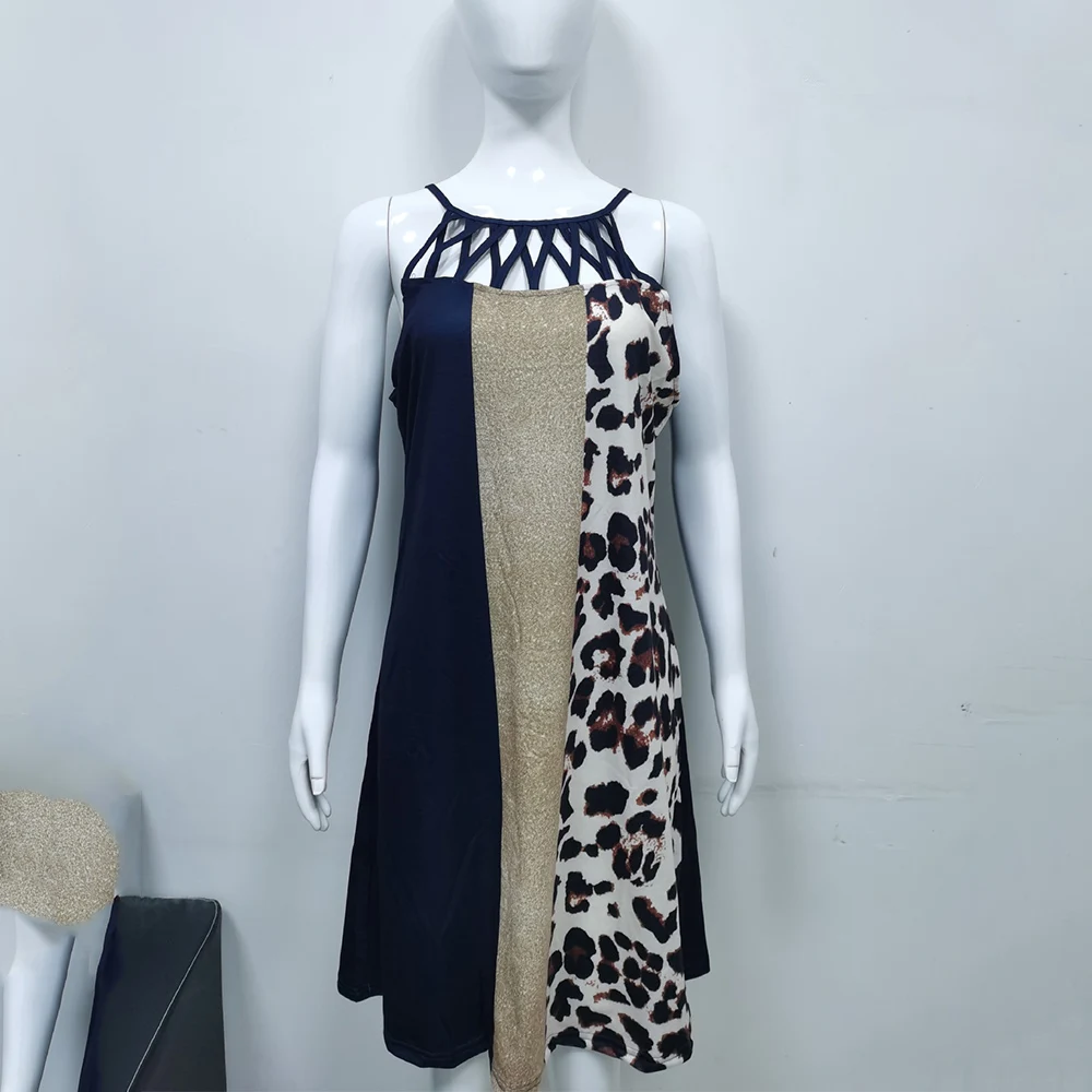 Женское мини-платье в этническом стиле весна-лето 2023 новое повседневное