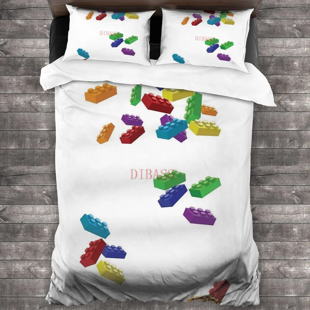 

Falling Legos 2 Soft Microfiber Comforter Set with 2 Pillowcase, Quilt Cover With Zipper Closure King Size Comforter Cover