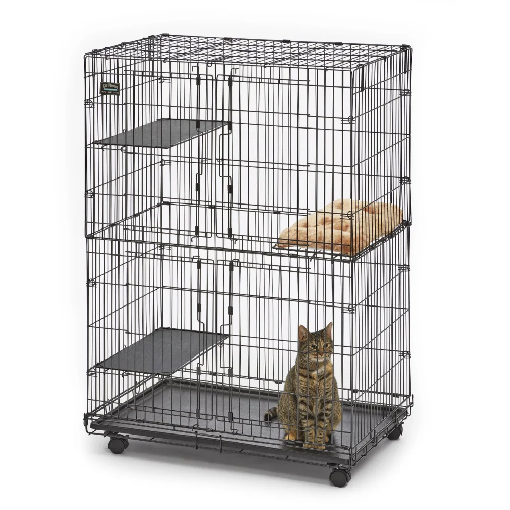 

Cat Playpen for Cats and Kittens with 3 Perches - Collapsible，36.00 X 23.50 X 50.50 Inches