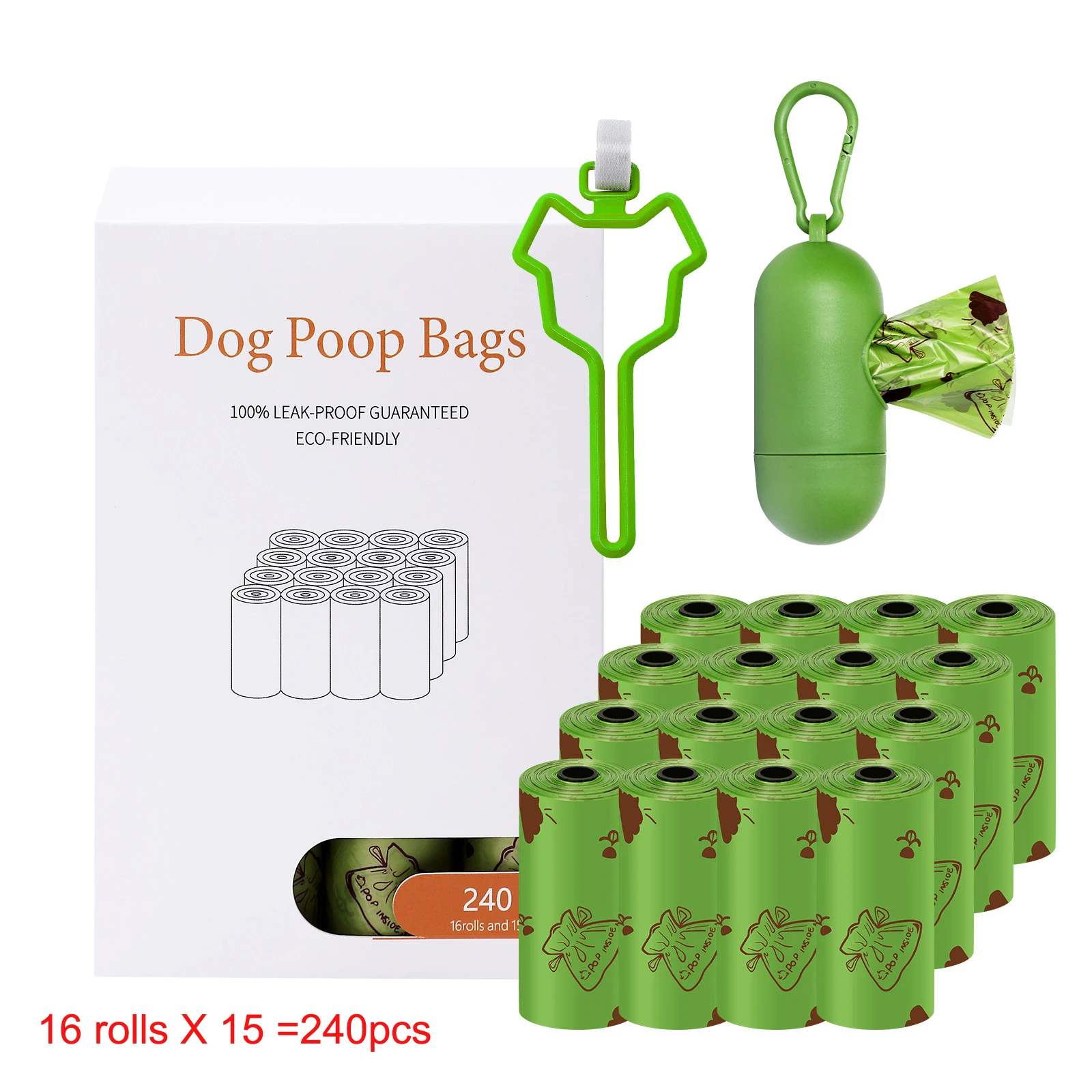 

240 шт., биоразлагаемые пакеты для выгула собак