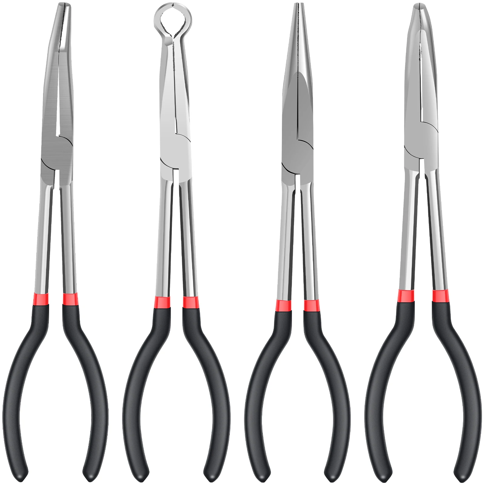 

4 шт., Набор плоскогубцев для длинных игл, 11 дюймов, из углеродистой стали