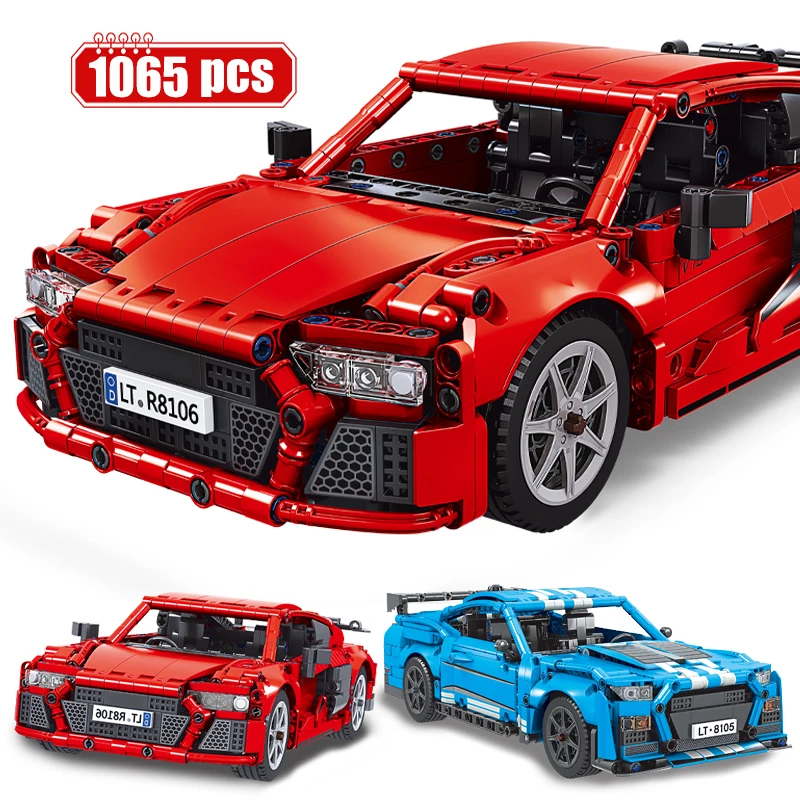 

1065pcs Technical City Classic Competition Racing Car Building Blocks Speed Super Vehicle Bricks Assemble Toys for Kids Gifts