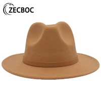 jazz fedora hat for women winter luxury hat for men fashion formal wedding decorate british style trilby party formal panama cap