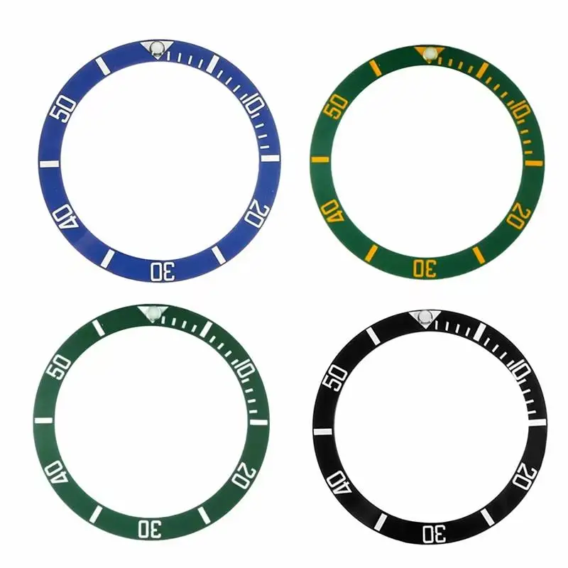 

Мужской чехол с керамическим тиснением и синим кольцом, цифровой чехол, внешнее кольцо диаметром 38 мм внутри 30,5 мм, аксессуары для часов