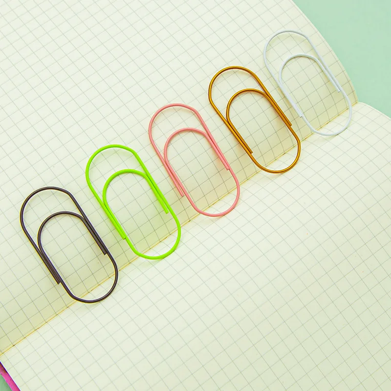 Заводская поставка 15 шт. 50x23 мм большие зажимы для бумаги 4 цвета в наличии Большие