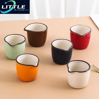 2pcs 40ml ceramics mini milk jug espresso coffee maker afternoon tea milk pitcher cup sauce container kitchen tableware