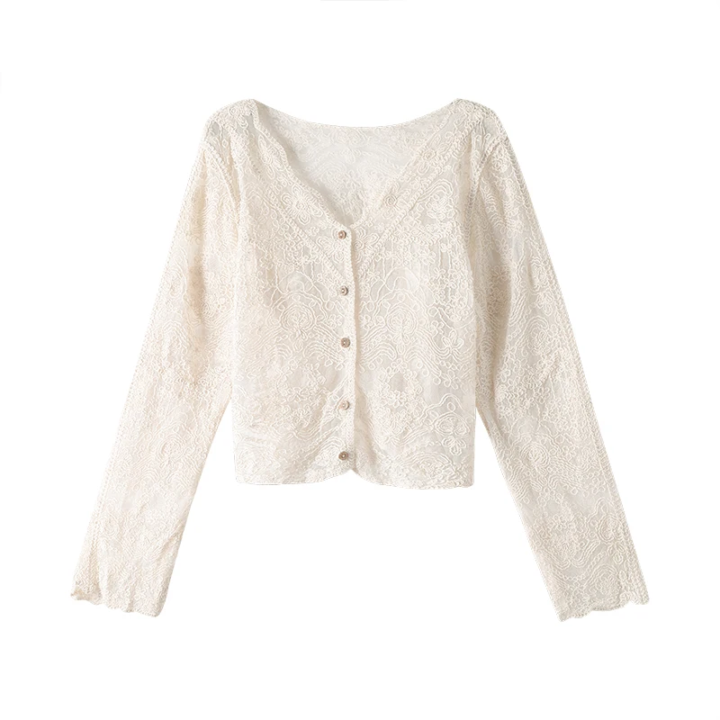 

Lace Cardigan Shawl Thin Sun Protection Clothing Top