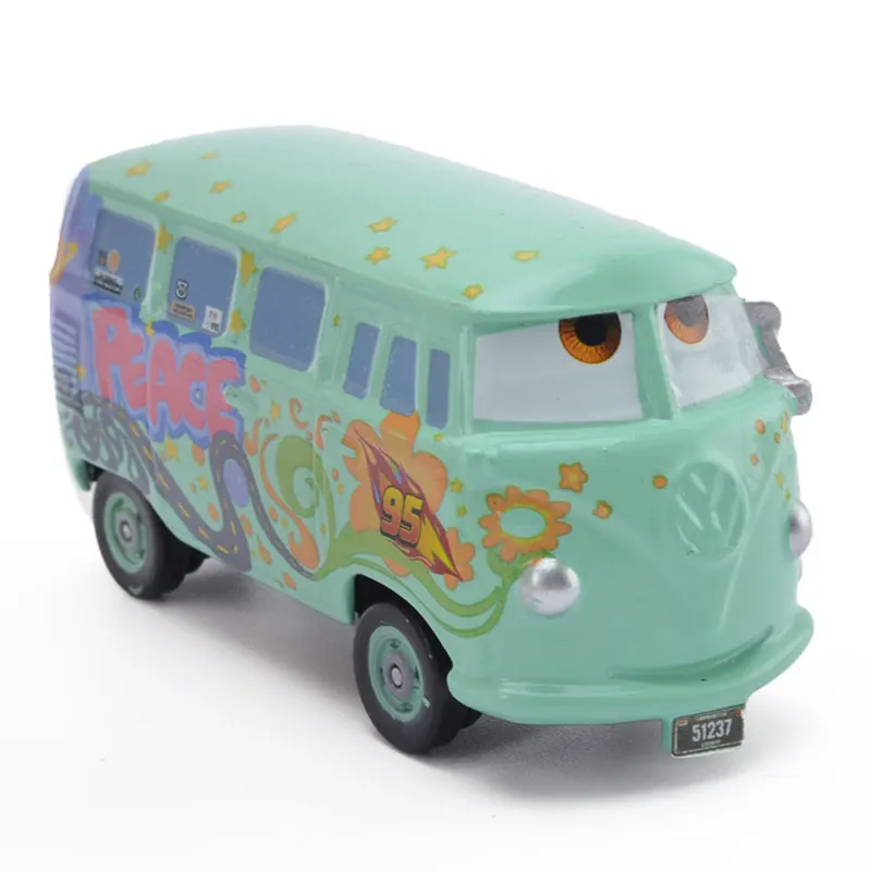 

Модель автомобиля Pixar 2, модель автобуса Fillmore молния 1:55, металлический литой автомобиль, игрушка для мальчиков