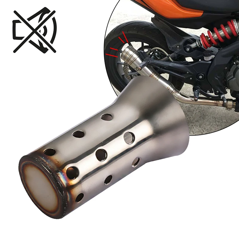 

Motorcycle Exhaust Pipe 51 Caliber Muffler Silencer Plug Exhaust Pipe Back Pressure DB Exhaust Pipe