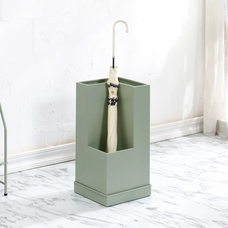 

Ground Designer Bucket Umbrella Stand Luxury Square Entryway Storage Umbrella Stands Rack Commercial Porte Parapluie Rain Gear