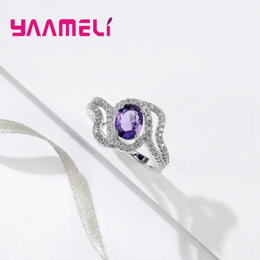 Большой простой стиль на пальцы модное свадебное кольцо из серебра 925 пробы с