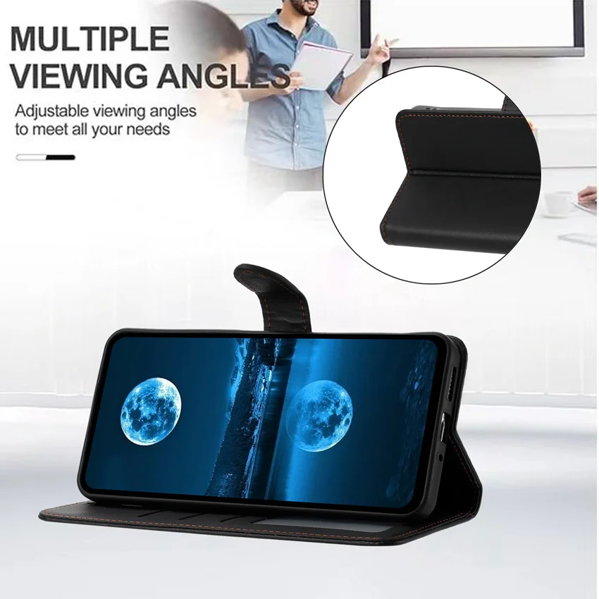 Кожаный чехол-книжка с отделением для карт и магнитной застежкой Samsung Galaxy A20 A30 A40