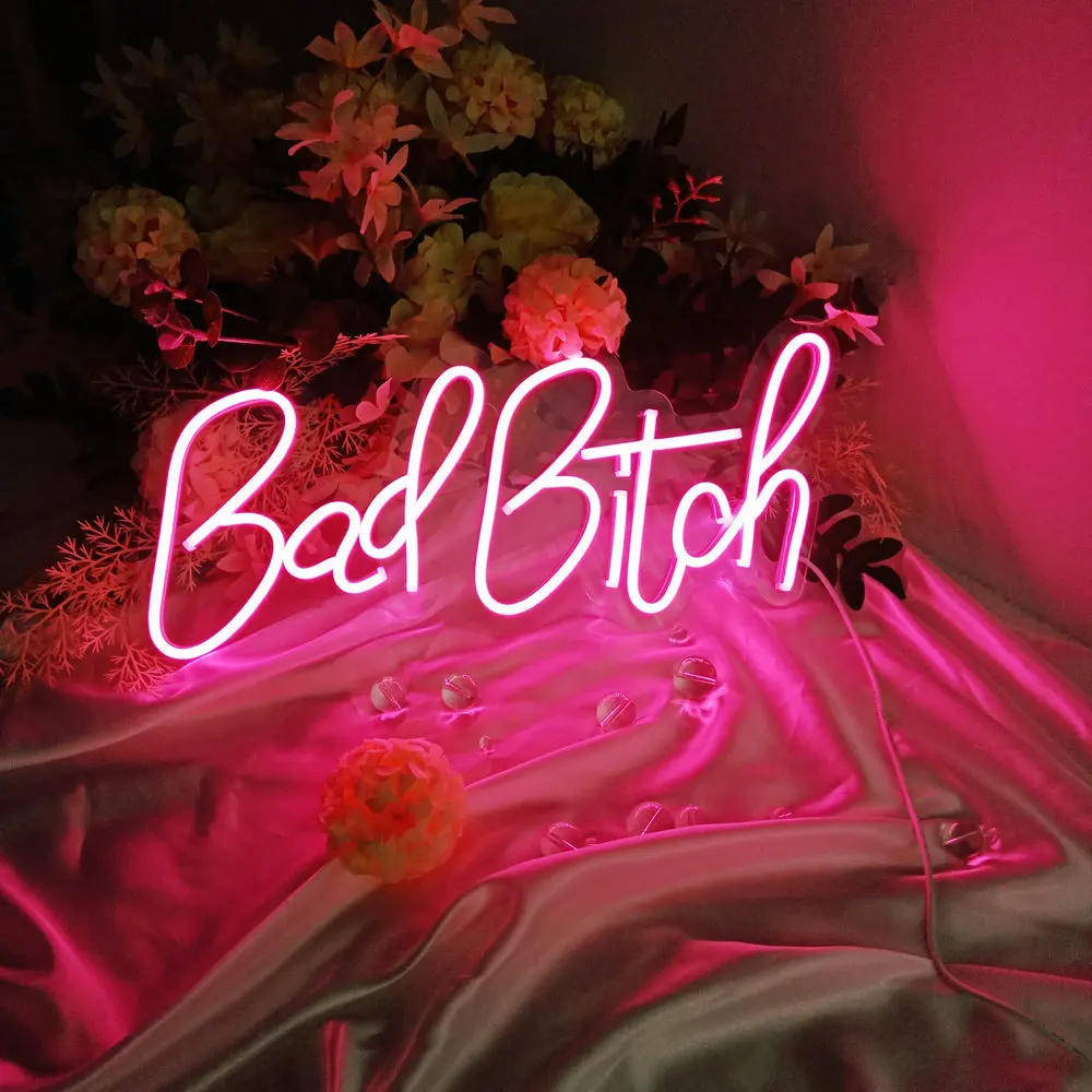

Wholesale Bad Bitch LED Neon For Home Christmas Party Office Hotel Cafe Recreation Room Personality Wall Decor Night Lights