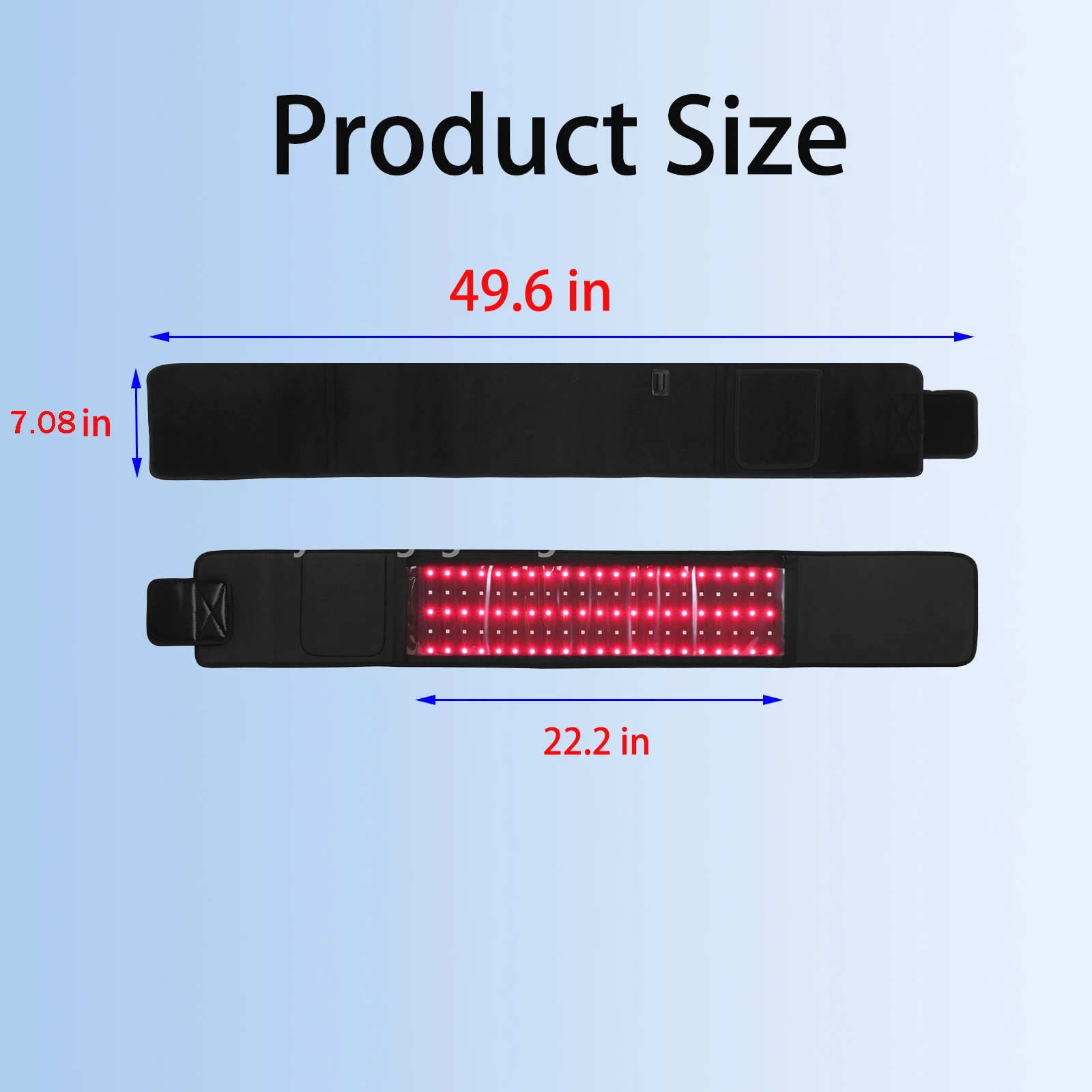 Red ＆Infrared LED Light Therapy Belt 850nm 660nm Back Pain Relief Wrap Burn Fat Belt Slimming Machine Waist Heat Pad Full Body
