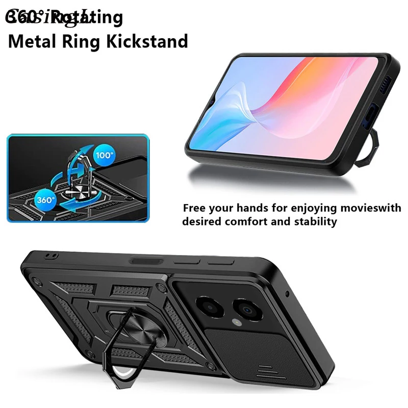 

New Style Slide Camera Lens Protect Case For Xiaomi Poco M4 M5 M5S 4G 5G Case Silicone Car Holder Ring For Xiaomi Poco M4 5G Cov