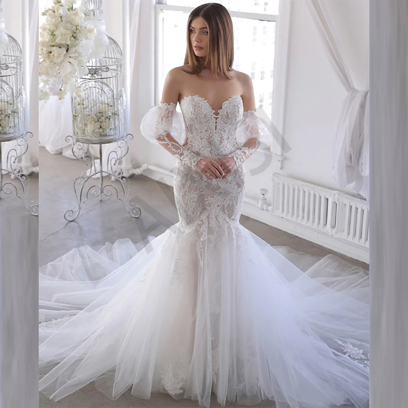 Luxury Wedding Dresses A-Line Tiered Pleat Appliques Elegant Bride Vestido Spaghetti Straps Criss-Cross Illusion Robe de mariee ball gown wedding dress