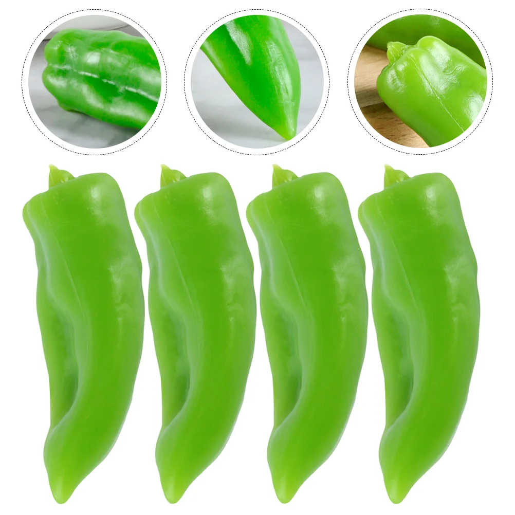

Artificial Peppers Vegetables Chilipepper Mini Model Simulation Faux Fake Miniature Realistic Display Lifelike Decoration