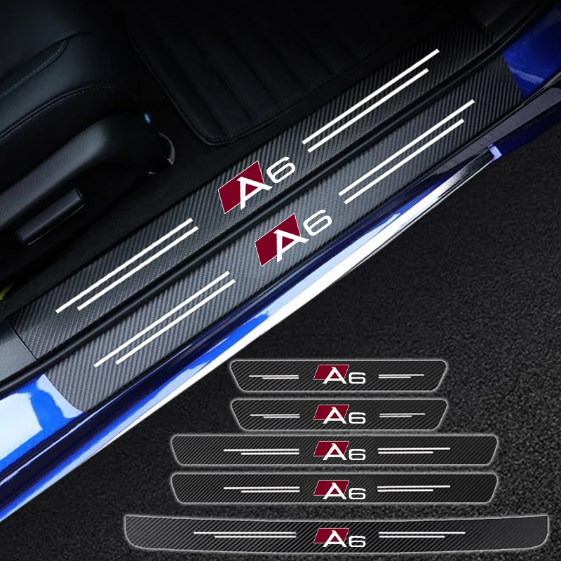 

3D Carbon Fiber Car Threshold Strip Protective Film Anti Scratch Suitable for Audi A3 A4 A5 A6 A7 Q3 Q5 Q7 S3 S4 S5 S6