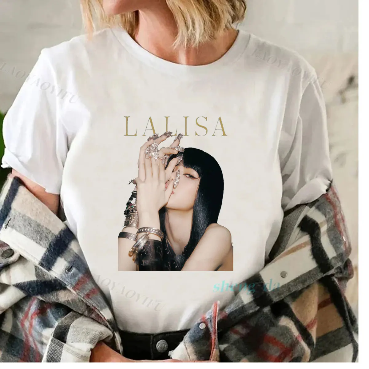 Женская одежда Lalisa Manobal Y2k для подростков футболка с надписью Superstar Лиза верхние