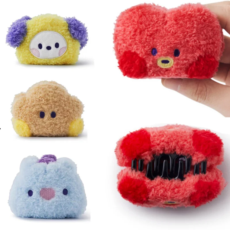 

Kpop Bt21 Cartoon Rabbit Mini Claw Clip Barrette for Women Girls Hair Bath Clip Clip Hair Accessories Gifts Headwear Plush Gift