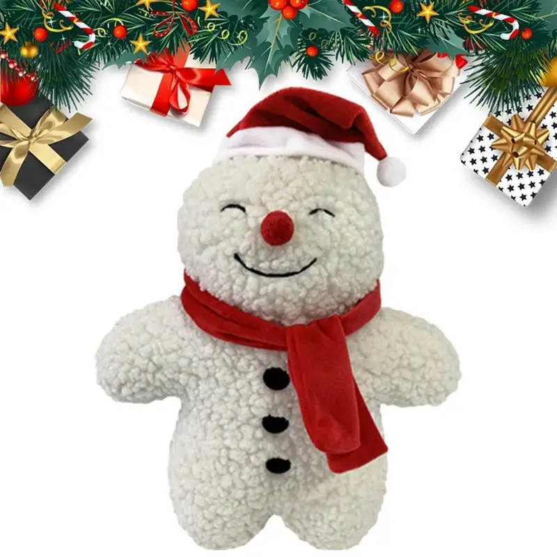 

30cm Snowman Christmas Throw Pillows Cute Soft Plush Snowman doll Unique Plush Stuffed cushion Toy Decor For Bedrooms Sofas Beds