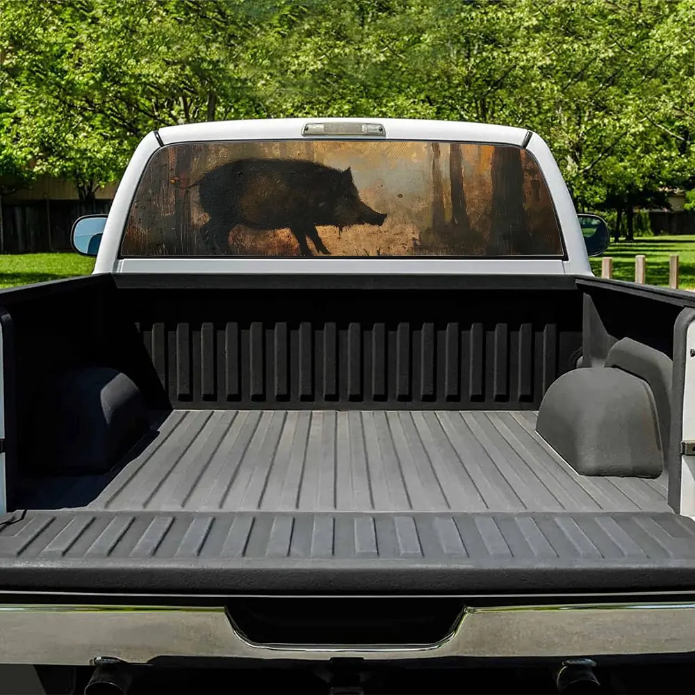 Примитительный лес дикий кабан наклейка на заднее лобовое стекло автомобиля