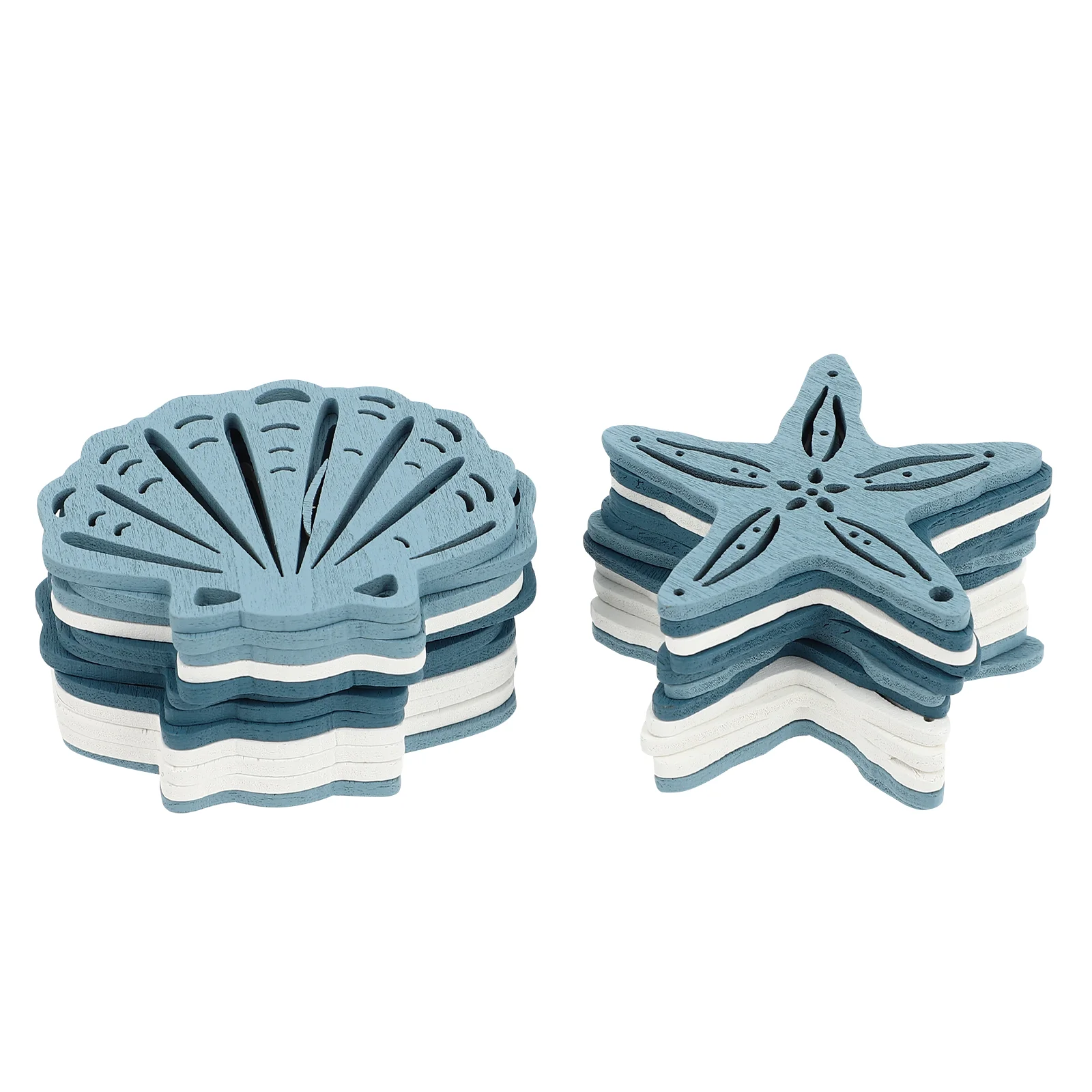 

48 Pcs Marine Ornament Coastal Wooden Nautical Decor Decoration Home Ocean Sea Style Wall Hanging Decorations